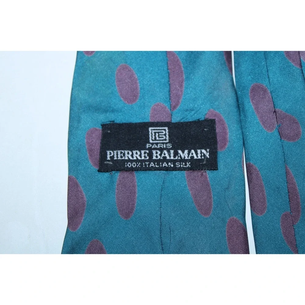 Pierre Balmain Men's Multicolor Lot of 2 Vintage Silk Ties - Picture 6 of 9